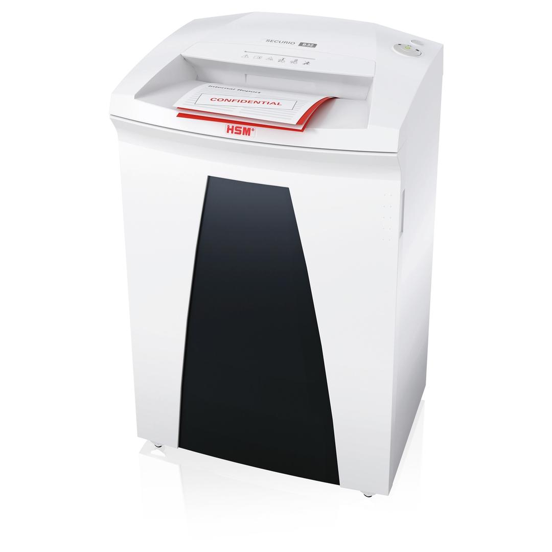 Destructeur de documents confidentiels P4 Coupe croisée B32 Securio 4,5 x 30 mm HSM — Insertion papier