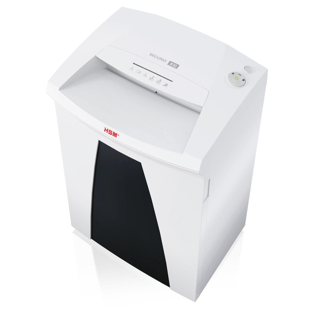Destructeur de documents confidentiels P4 Coupe croisée B32 Securio 4,5 x 30 mm HSM — Vue de dessus