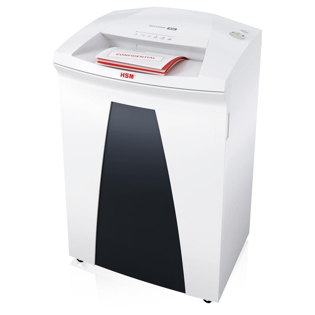 Destructeur de documents P2 Coupe droite B34 Securio 3,9 mm HSM — Insertion papier