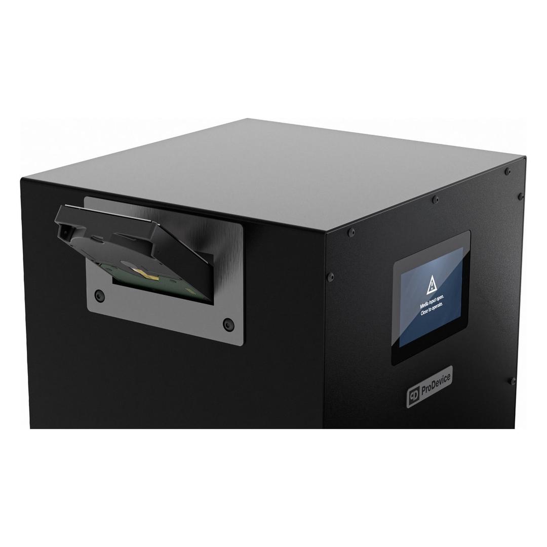Démagnétiseur de disques durs 2 Tesla à cycles programmables ASM240 Professional PRODEVICE - Écran tactile et fente d'introduction du démagnétiseur PRODEVICE ASM240 Professional, vus de près