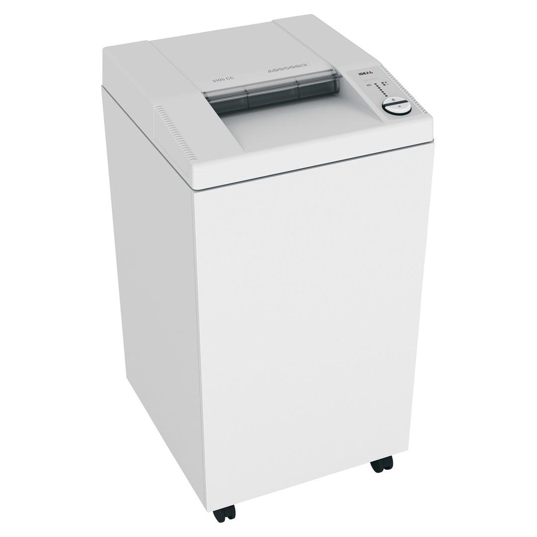 Destructeur de documents confidentiels P4 Coupe croisée 3105 C/C 4 x 40 mm équipé d'un huileur automatique IDEAL — Vue de droite