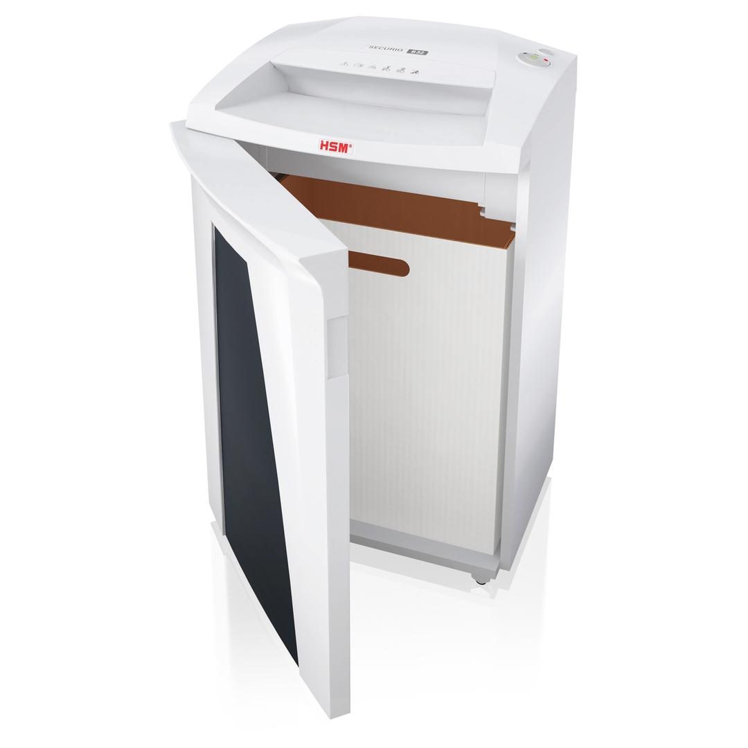 Destructeur de documents très secrets P7 Coupe micro-particules B32 Securio 1 x 5 mm HSM — Collecteur ouvert bis