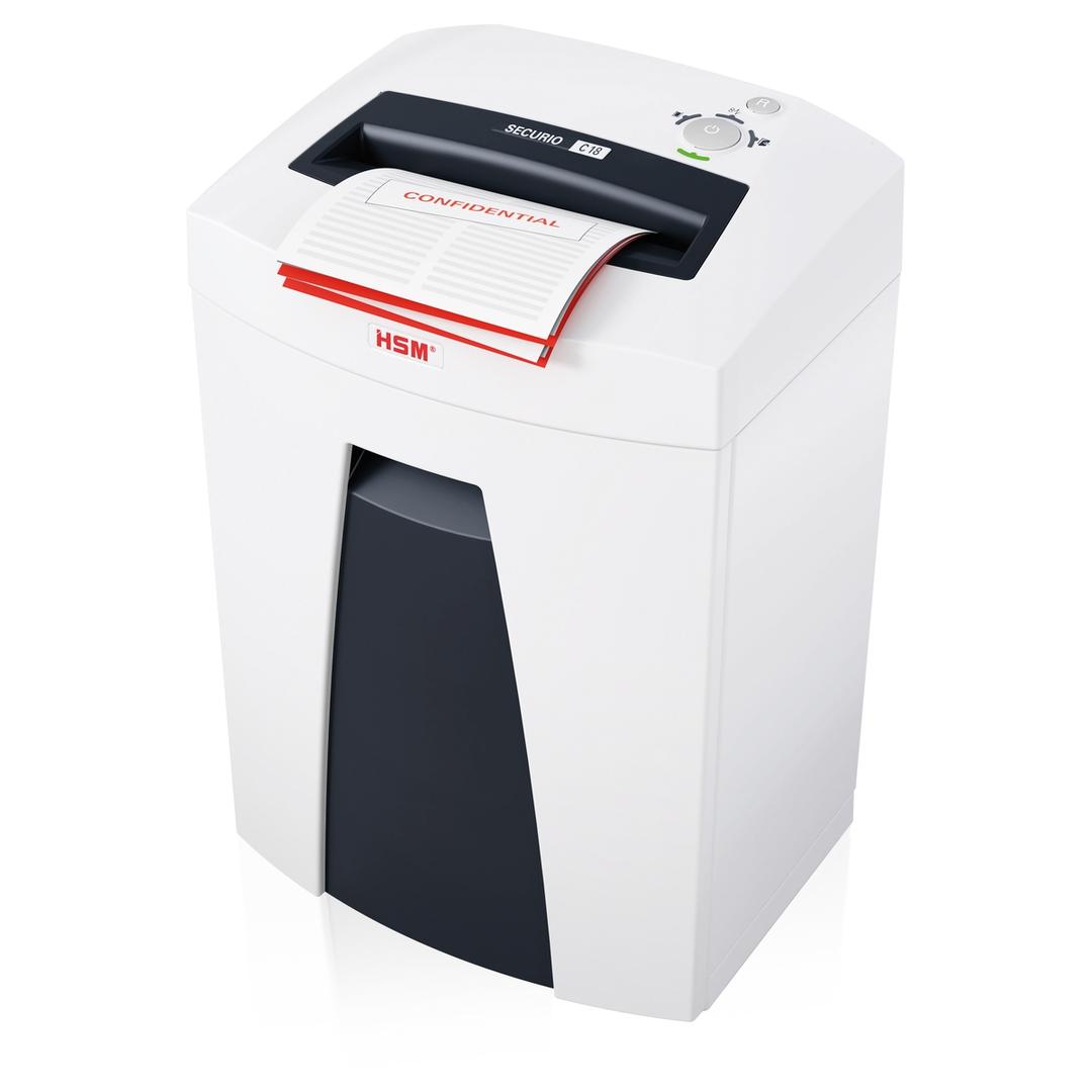 Destructeur de documents confidentiels P4 Coupe croisée C18 Securio 3,9 x 30 mm HSM — Insertion papier