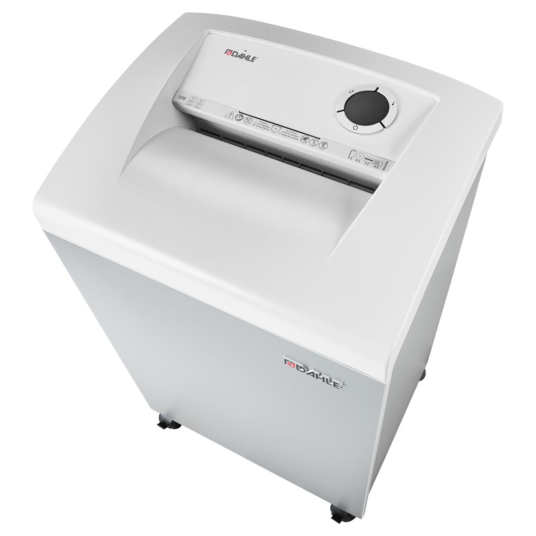 Destructeur de documents P2 Coupe droite Professional 106 5,8 mm DAHLE — Vue de dessus