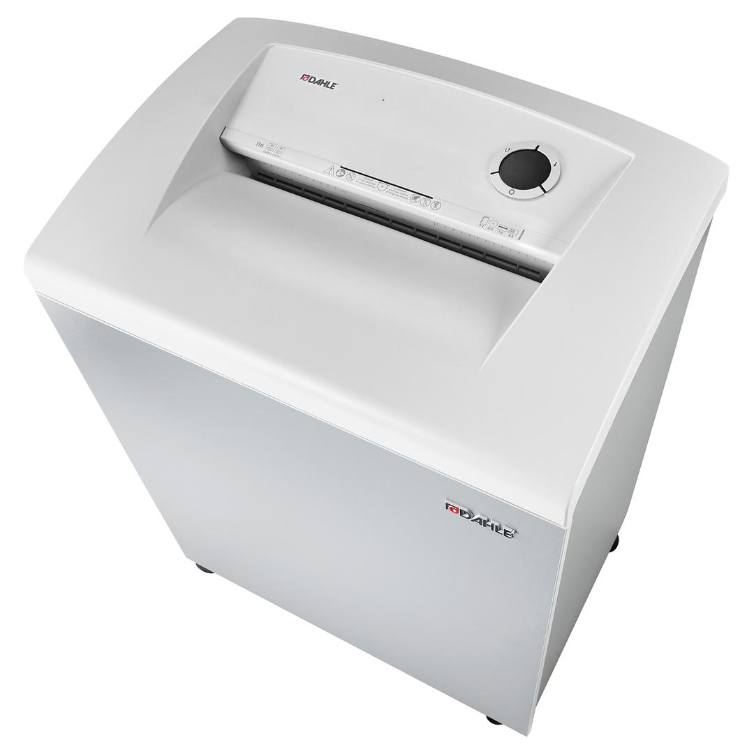 Destructeur de documents P2 Coupe droite Professional 116 5,8 mm DAHLE — Vue de dessus