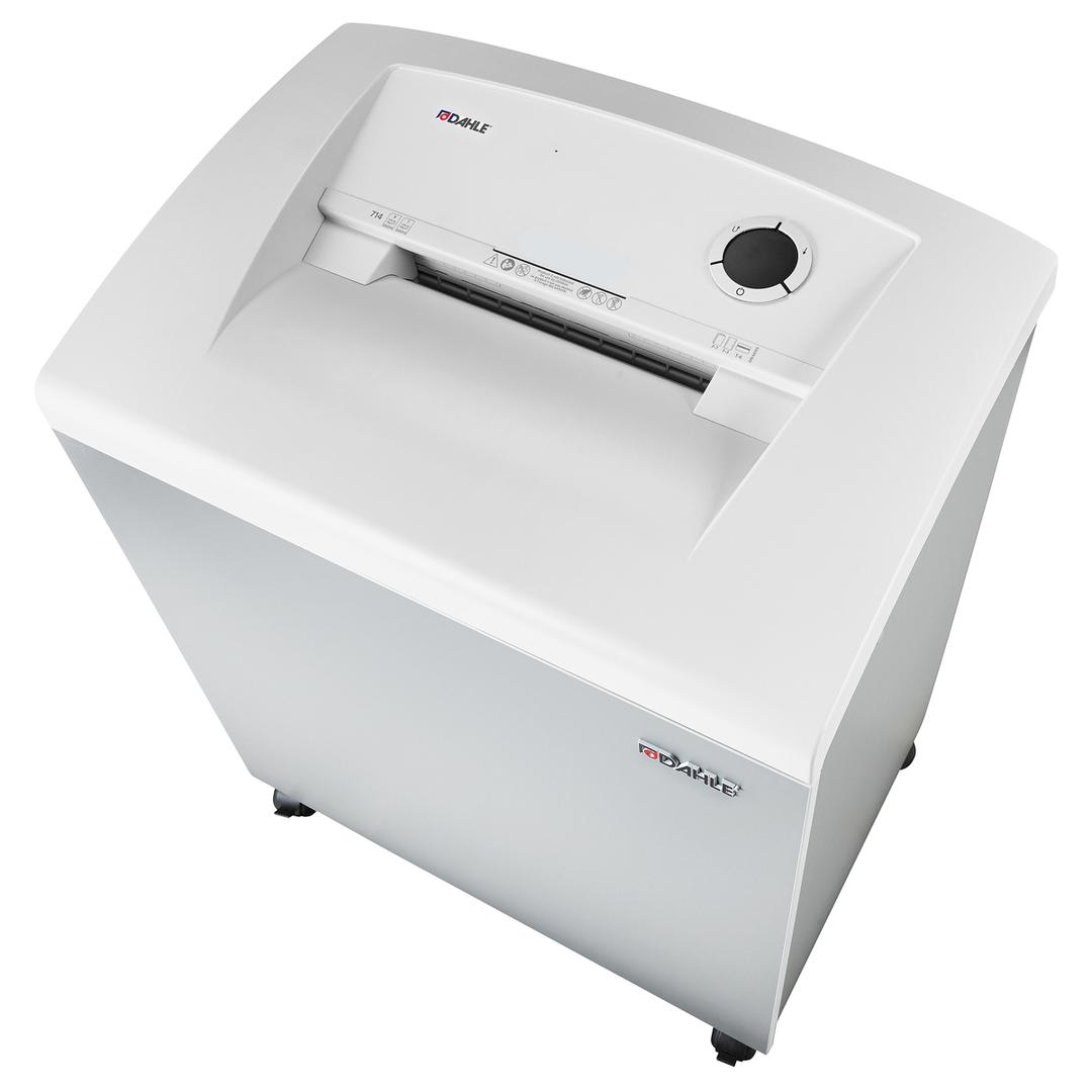 Destructeur de documents très secrets P7 Coupe micro-particules Professional 714 1 x 4,7 mm équipé d'un huileur automatique DAHLE — Vue de dessus