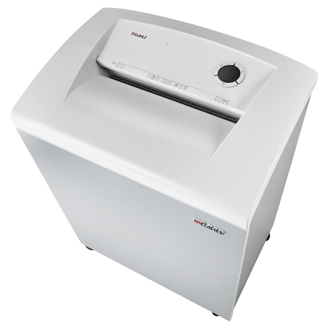 Destructeur de documents très secrets P7 Coupe micro-particules Professional 716 1 x 4,7 mm équipé d'un huileur automatique DAHLE — Vue de dessus