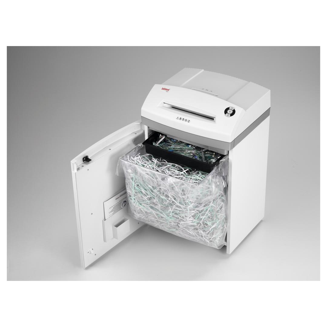 Destructeur de documents P2 Coupe droite 45 SC2 PRO 3,8 mm INTIMUS — Collecteur ouvert plein
