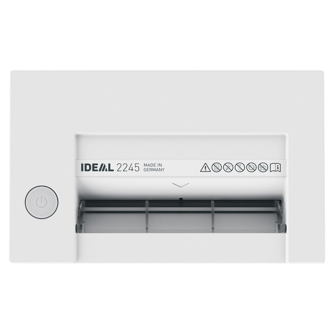 Destructeur de documents confidentiels P4 Coupe croisée 2245 C/C 3 x 25 mm IDEAL — Vue de dessus