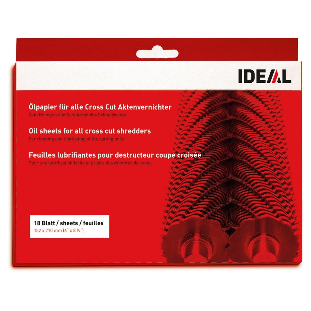 Lot de 18 feuilles de lubrification IDEAL — Vue de face