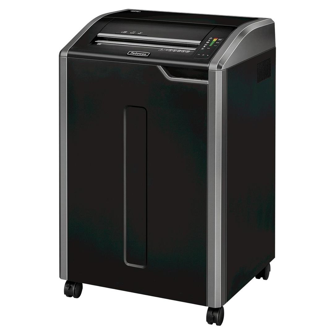 Destructeur de documents confidentiels P4 Coupe croisée Powershred 485Ci 4 x 30 mm avec huileur automatique FELLOWES — Base