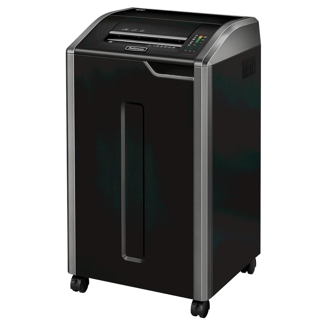Destructeur de documents confidentiels P4 Coupe croisée Powershred 425Ci 4 x 30 mm avec huileur automatique FELLOWES — Base