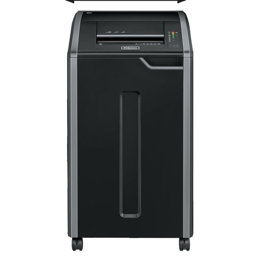 Destructeur de documents P2 Coupe droite Powershred 425i 5,8 mm FELLOWES - Destructeur de documents Fellowes Powershred 425i vu de face