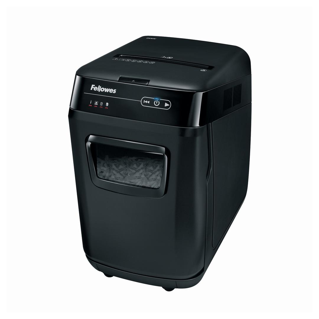 Destructeur de documents confidentiels P4 Coupe croisée Insertion papier automatique AutoMax 200C 4 x 38 mm avec insertion papier automatique FELLOWES — Base