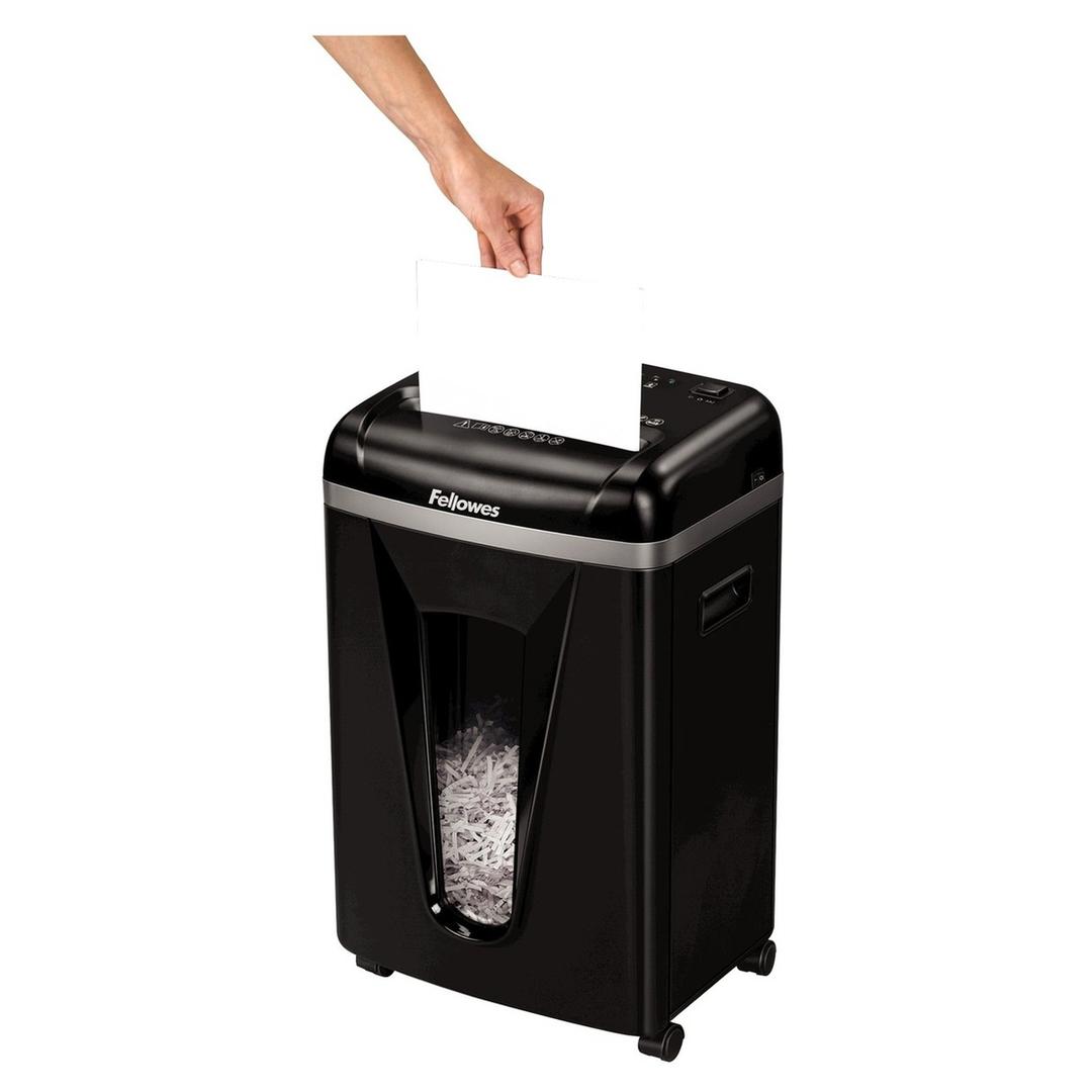 Destructeur de documents très confidentiels P5 Coupe croisée Microshred 450M 2 x 12 mm FELLOWES — Insertion papier