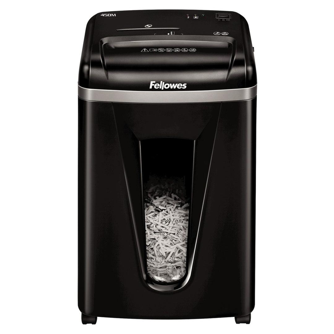 Destructeur de documents très confidentiels P5 Coupe croisée Microshred 450M 2 x 12 mm FELLOWES — Vue de face