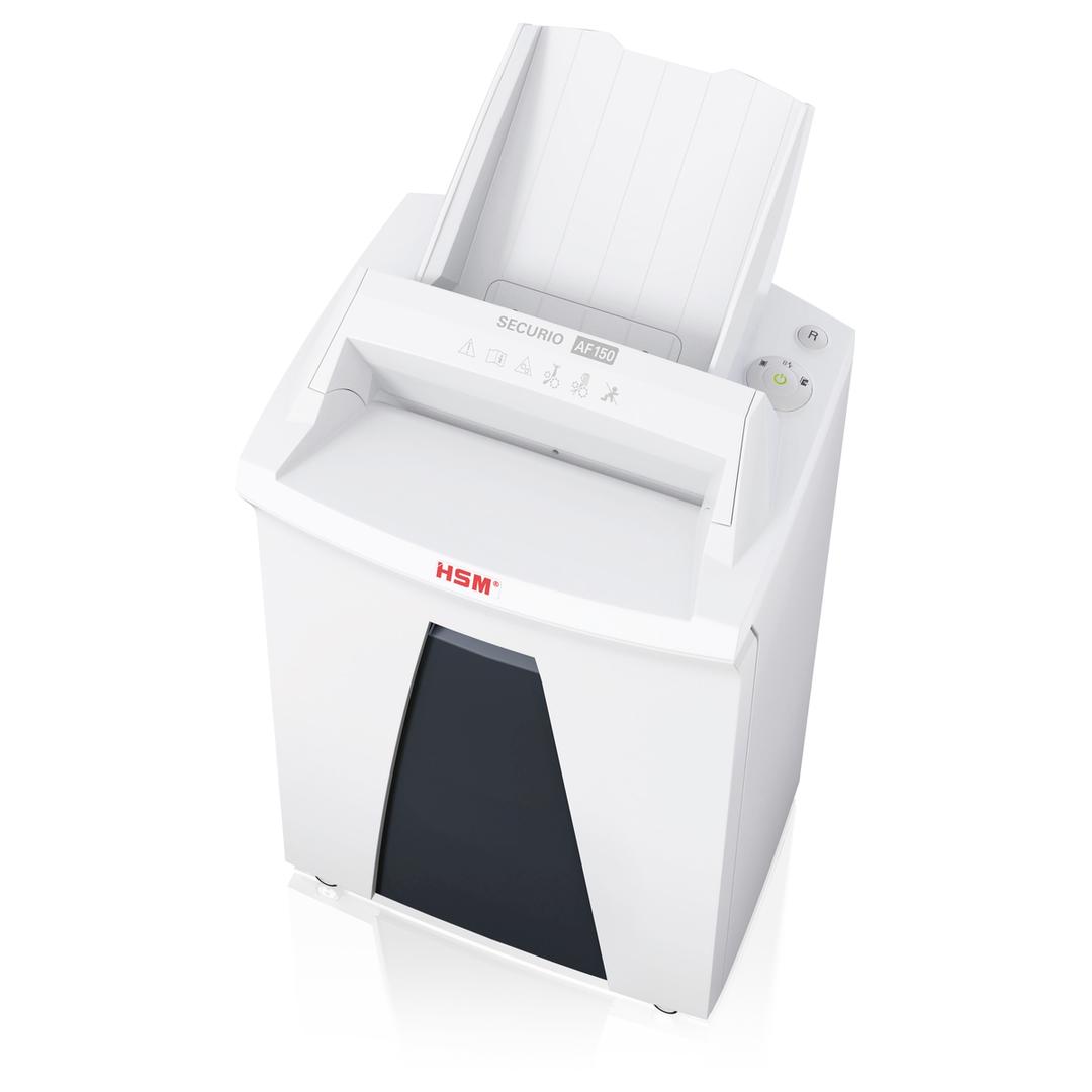 Destructeur de documents très confidentiels P5 Coupe croisée Insertion papier automatique AF150 Securio AutoFeed 1,9 x 15 mm avec insertion papier automatique HSM — Vue de dessus