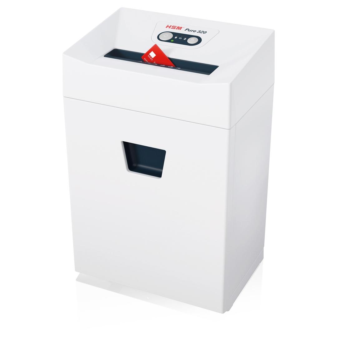 Destructeur de documents P2 Coupe droite 320 Pure 3,9 mm HSM — Insertion carte de crédit