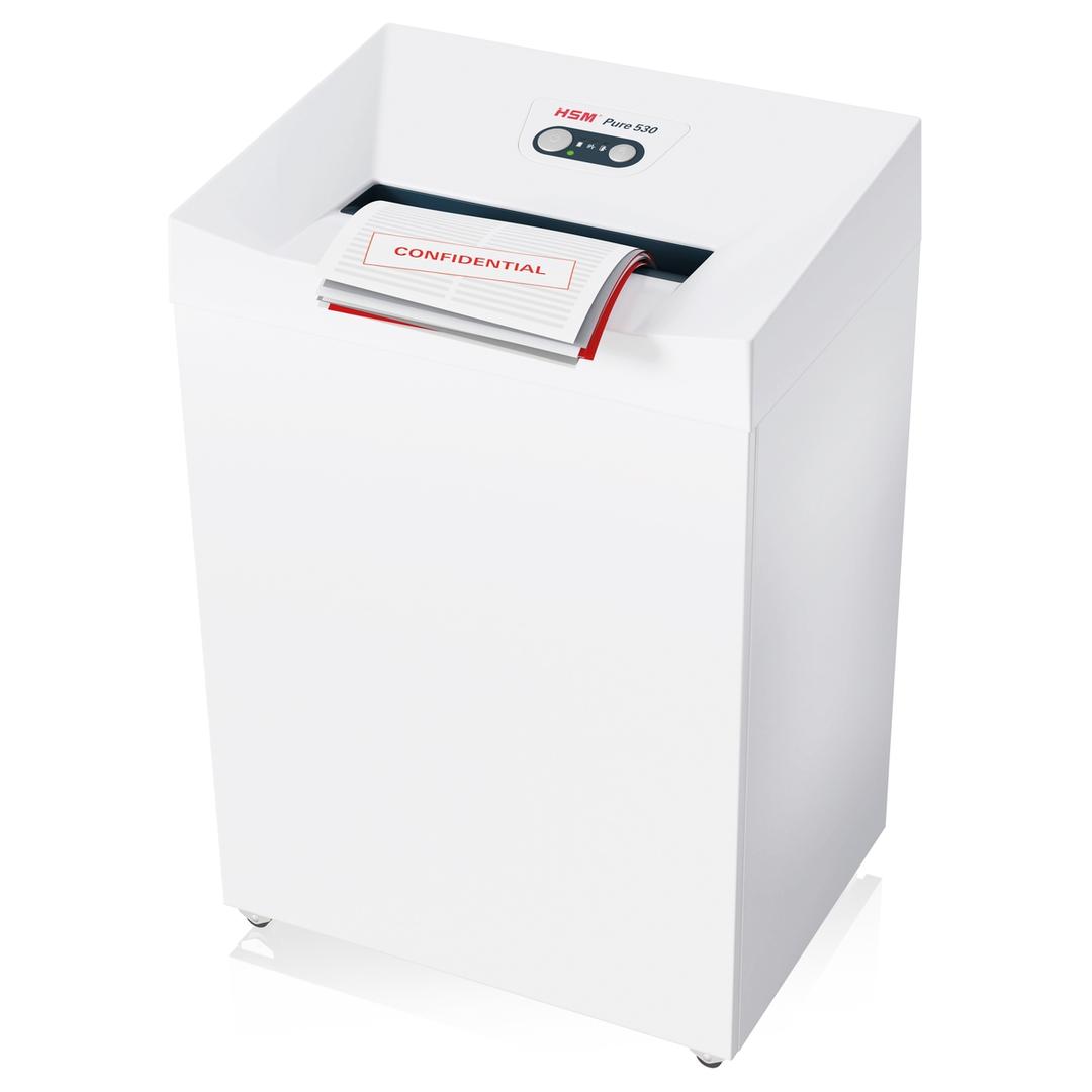 Destructeur de documents P2 Coupe droite 530 Pure 5,8 mm HSM — Insertion papier