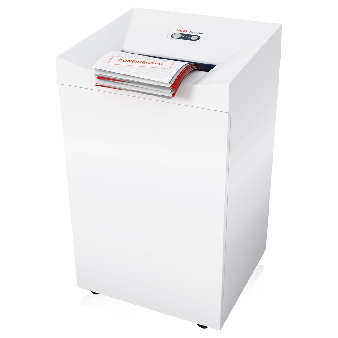 Destructeur de documents très confidentiels P5 Coupe croisée 630 Pure 1,9 x 15 mm HSM — Insertion papier