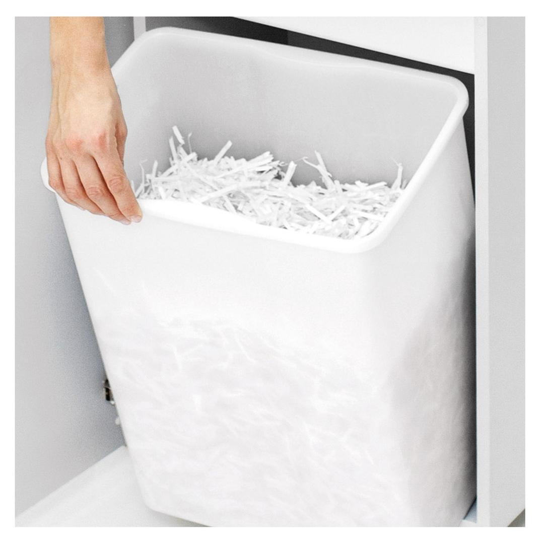 Destructeur de documents très confidentiels P5 Coupe croisée 2465 C/C 2 x 15 mm IDEAL — Bac collecteur ouvert