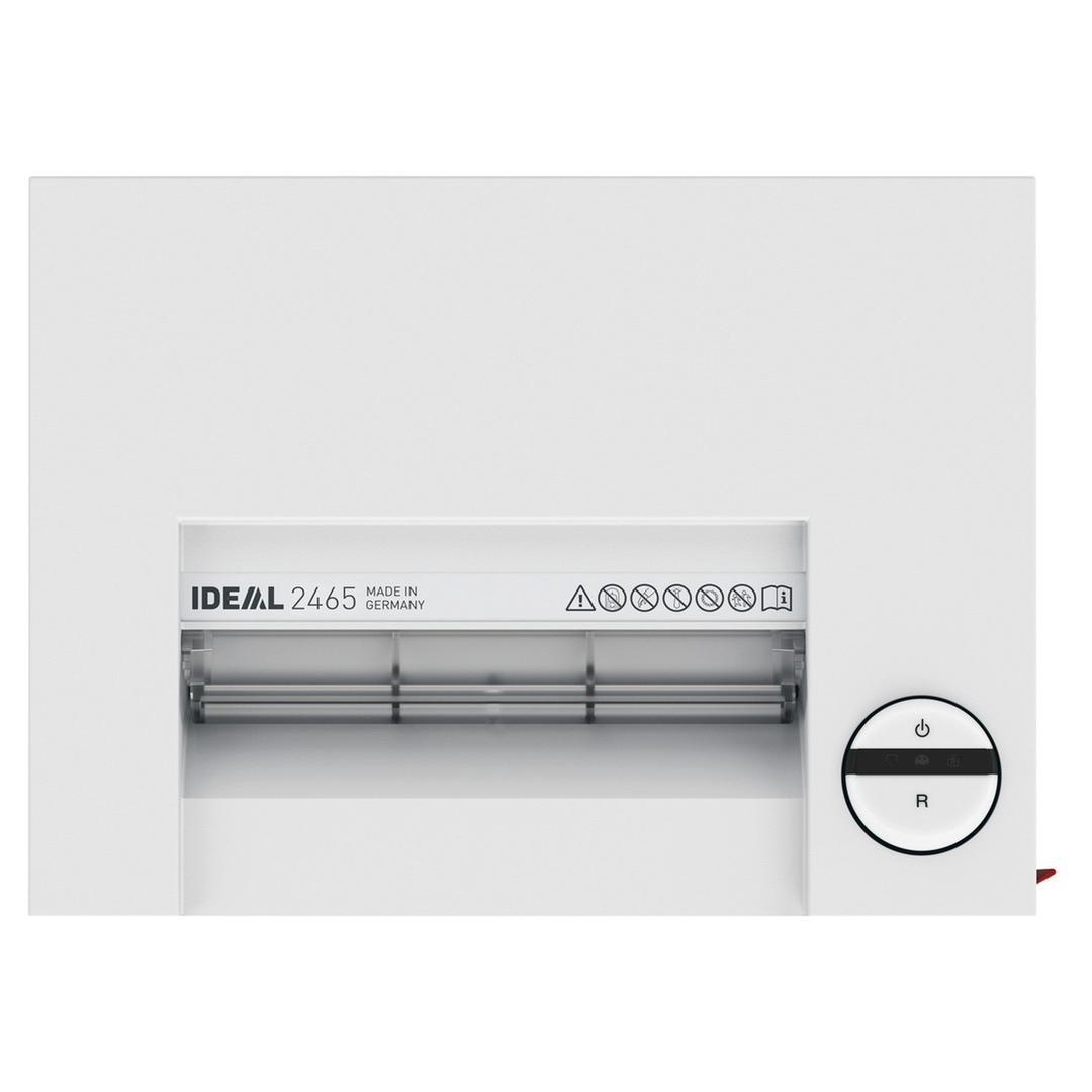 Destructeur de documents confidentiels P4 Coupe croisée 2465 C/C 4 x 40 mm IDEAL — Vue de dessus