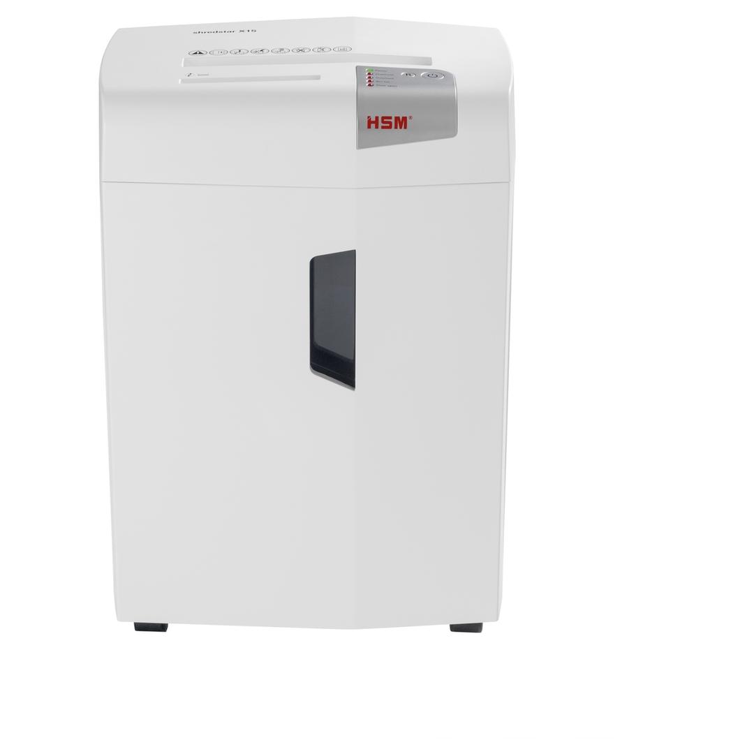 Destructeur de documents confidentiels P4 Coupe croisée X15 Shredstar 4 x 37 mm HSM — Vue de face