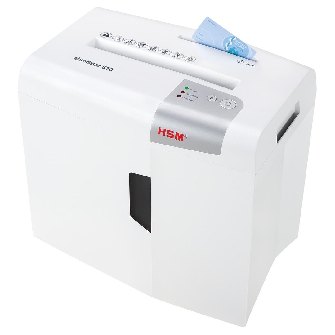 Destructeur de documents P2 Coupe droite S10 Shredstar 6 mm HSM — Insertion carte de crédit
