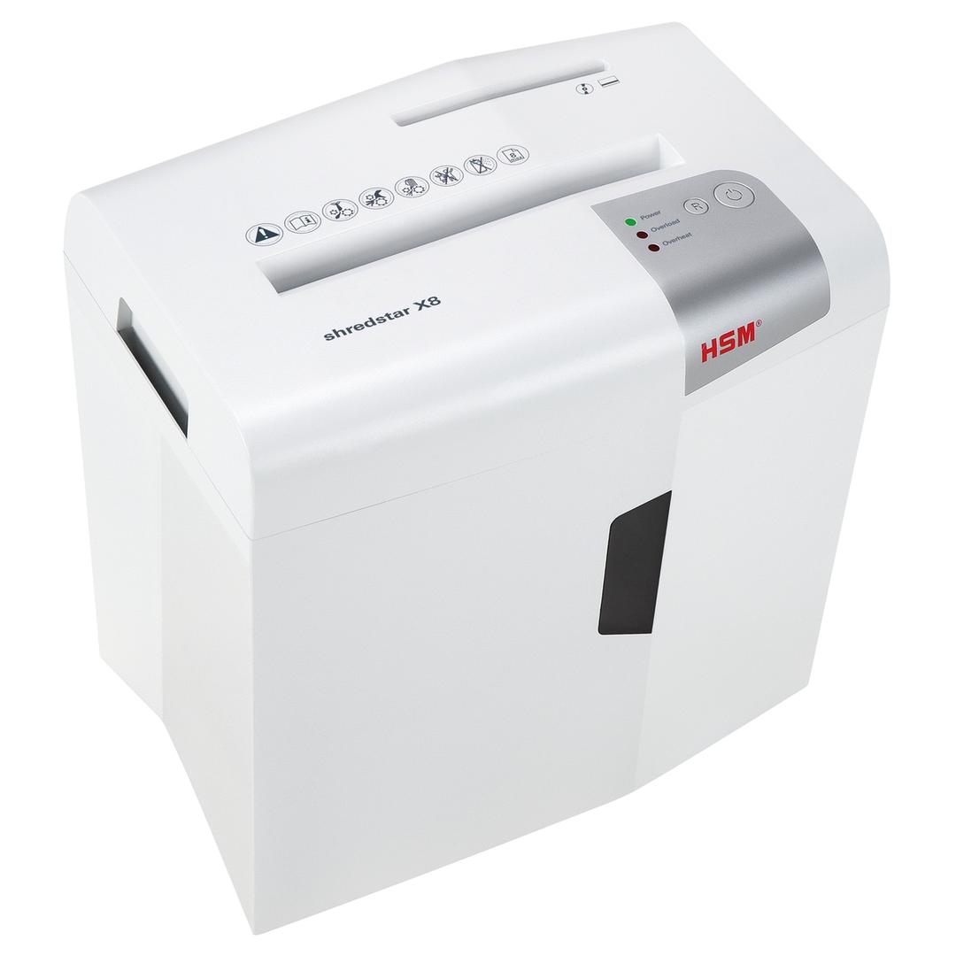 Destructeur de documents confidentiels P4 Coupe croisée X8 Shredstar 4,5 x 30 mm HSM — Vue de dessus