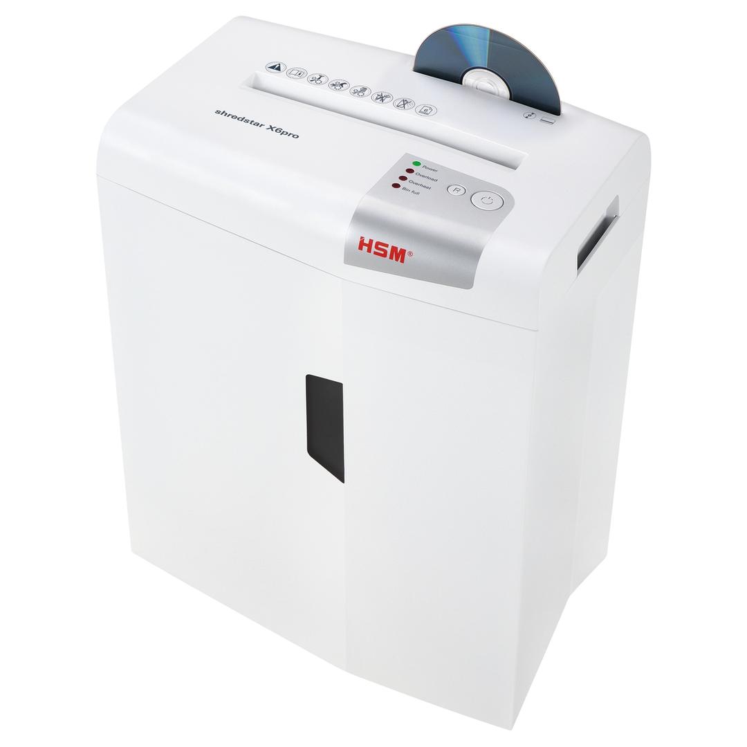 Destructeur de documents très confidentiels P5 Coupe croisée X6pro Shredstar 2 x 15 mm HSM — Insertion cd