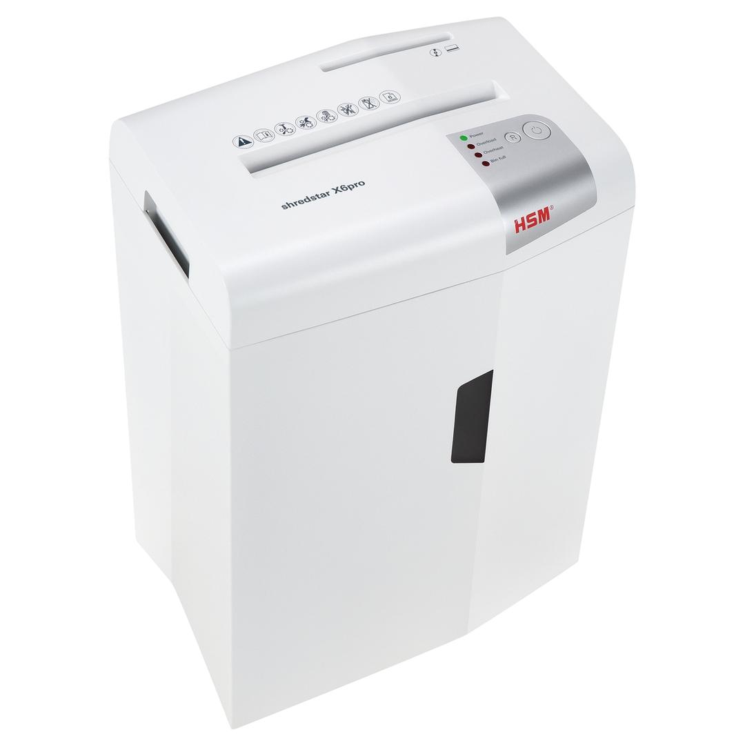 Destructeur de documents très confidentiels P5 Coupe croisée X6pro Shredstar 2 x 15 mm HSM — Vue de dessus