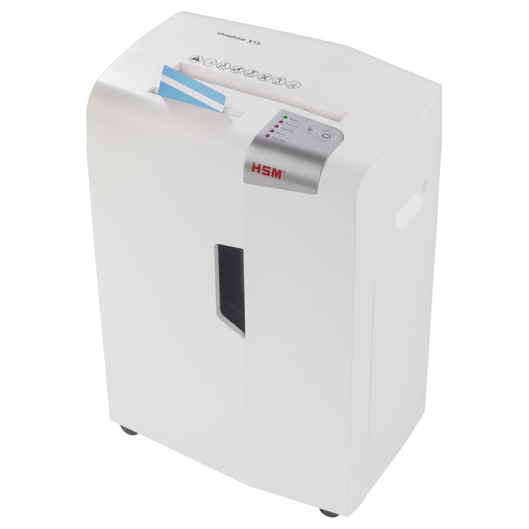 Destructeur de documents confidentiels P4 Coupe croisée X13 Shredstar 4 x 37 mm HSM — Insertion carte de crédit