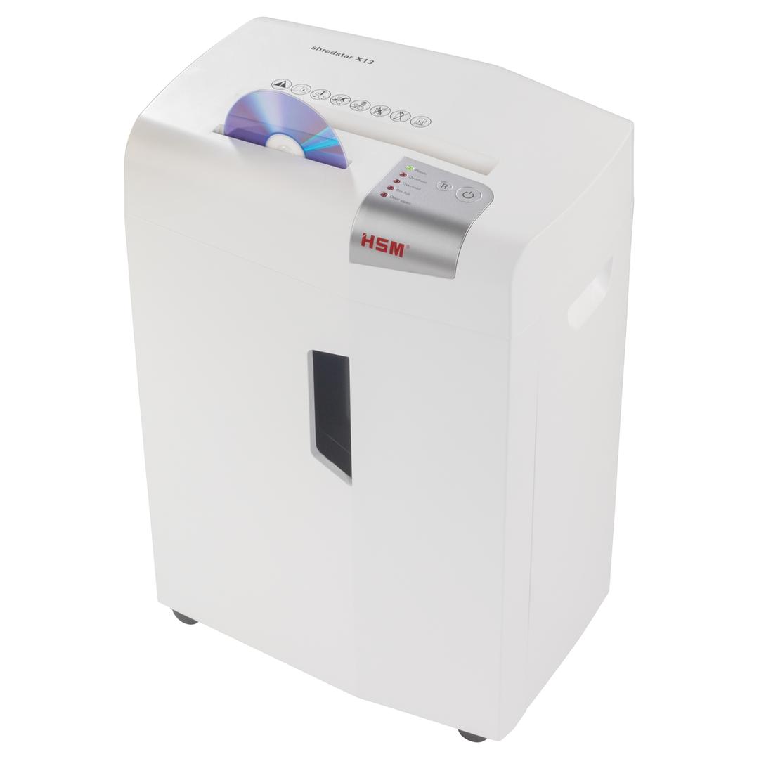 Destructeur de documents confidentiels P4 Coupe croisée X13 Shredstar 4 x 37 mm HSM — Insertion cd