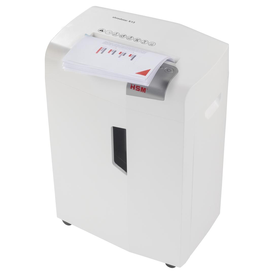 Destructeur de documents confidentiels P4 Coupe croisée X13 Shredstar 4 x 37 mm HSM — Insertion papier