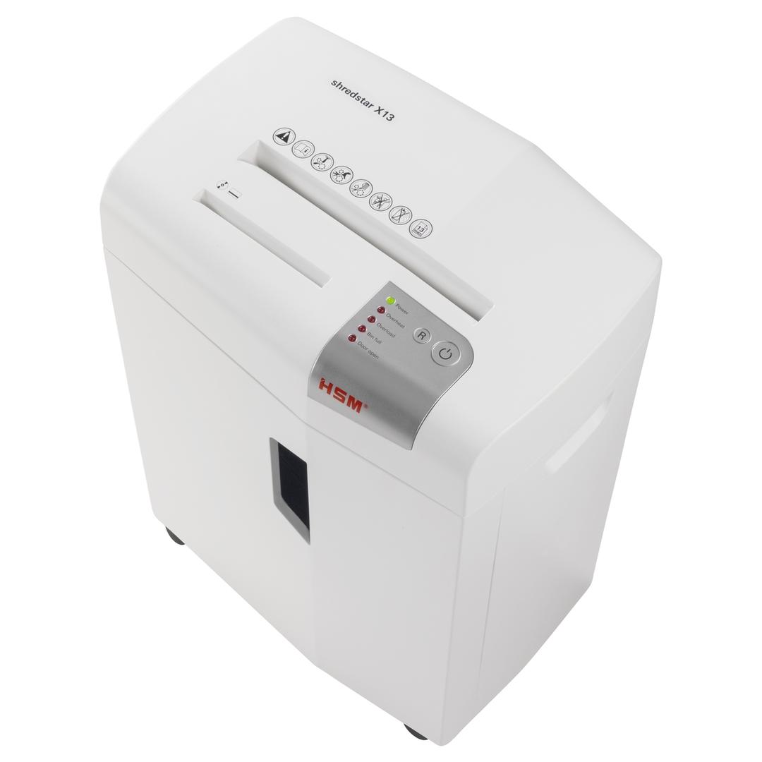 Destructeur de documents confidentiels P4 Coupe croisée X13 Shredstar 4 x 37 mm HSM — Vue de dessus