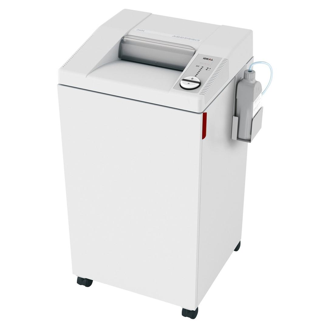 Destructeur de documents secrets P6 Coupe micro-particules 2604 MC 0,8 x 12 mm équipé d'un huileur automatique IDEAL — Base