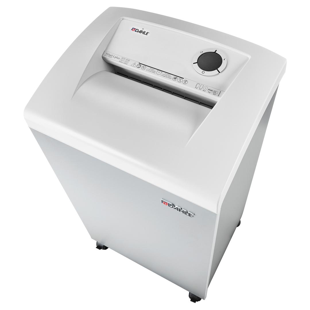 Destructeur de documents très confidentiels P5 Coupe croisée Professional 510air L Plus 2 x 15 mm équipé d'un huileur automatique DAHLE — Vue de dessus