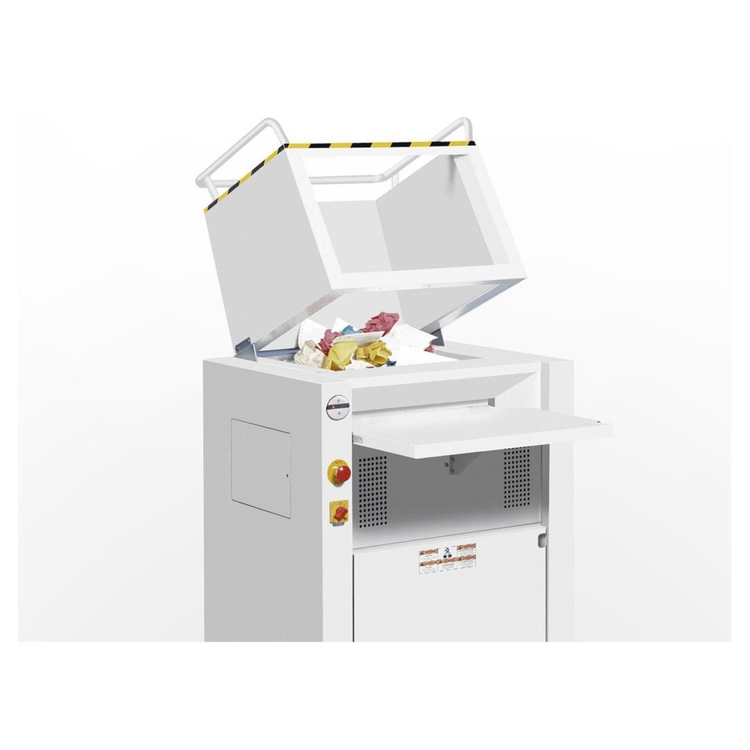 Destructeur de documents très confidentiels P5 Coupe croisée Forte capacité 4606 C/C 2 X 15 mm équipé d'un huileur automatique IDEAL — Vue de droite