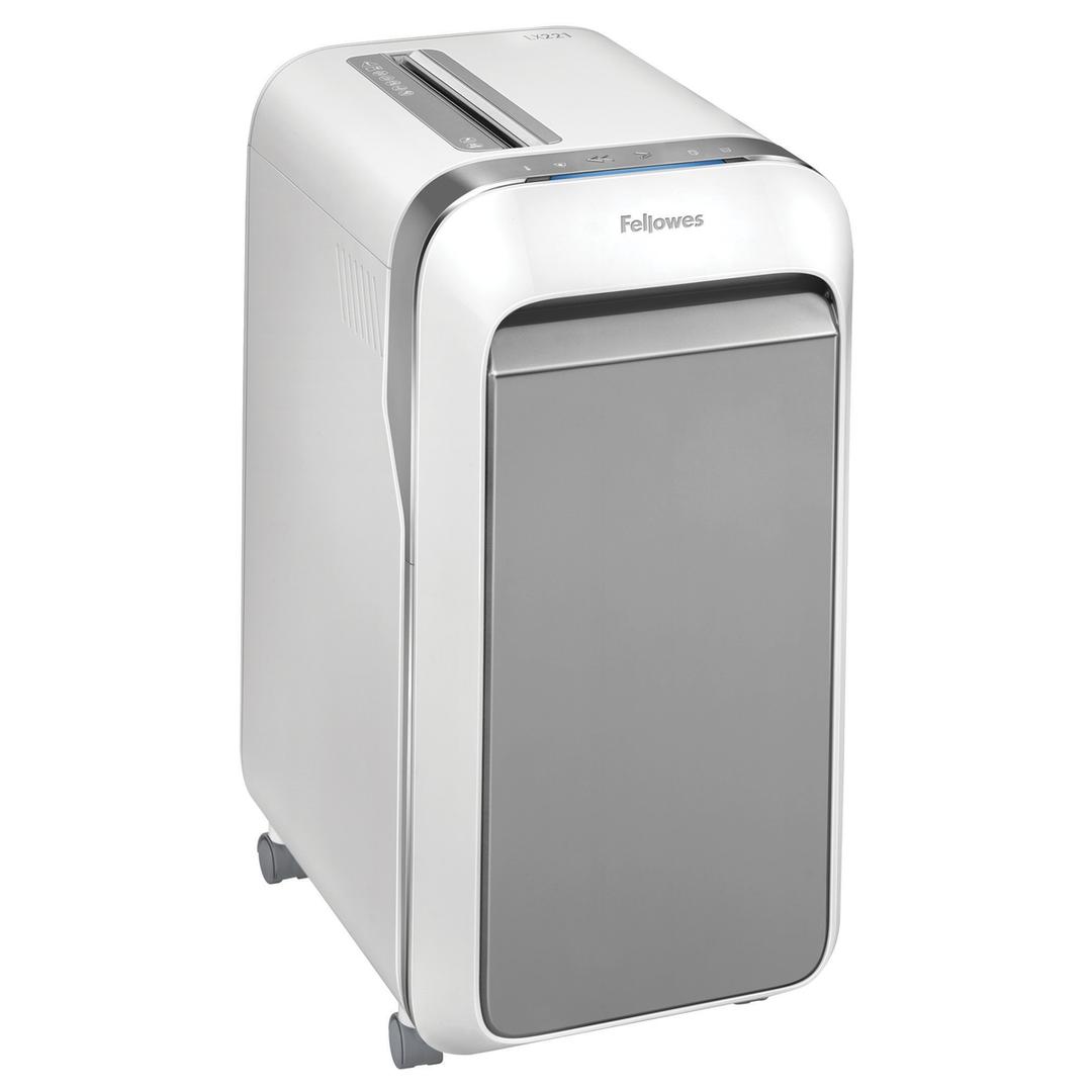 Destructeur de documents très confidentiels P5 Coupe croisée Powershred LX221 2 x 12 mm Blanc FELLOWES — Vue de droite