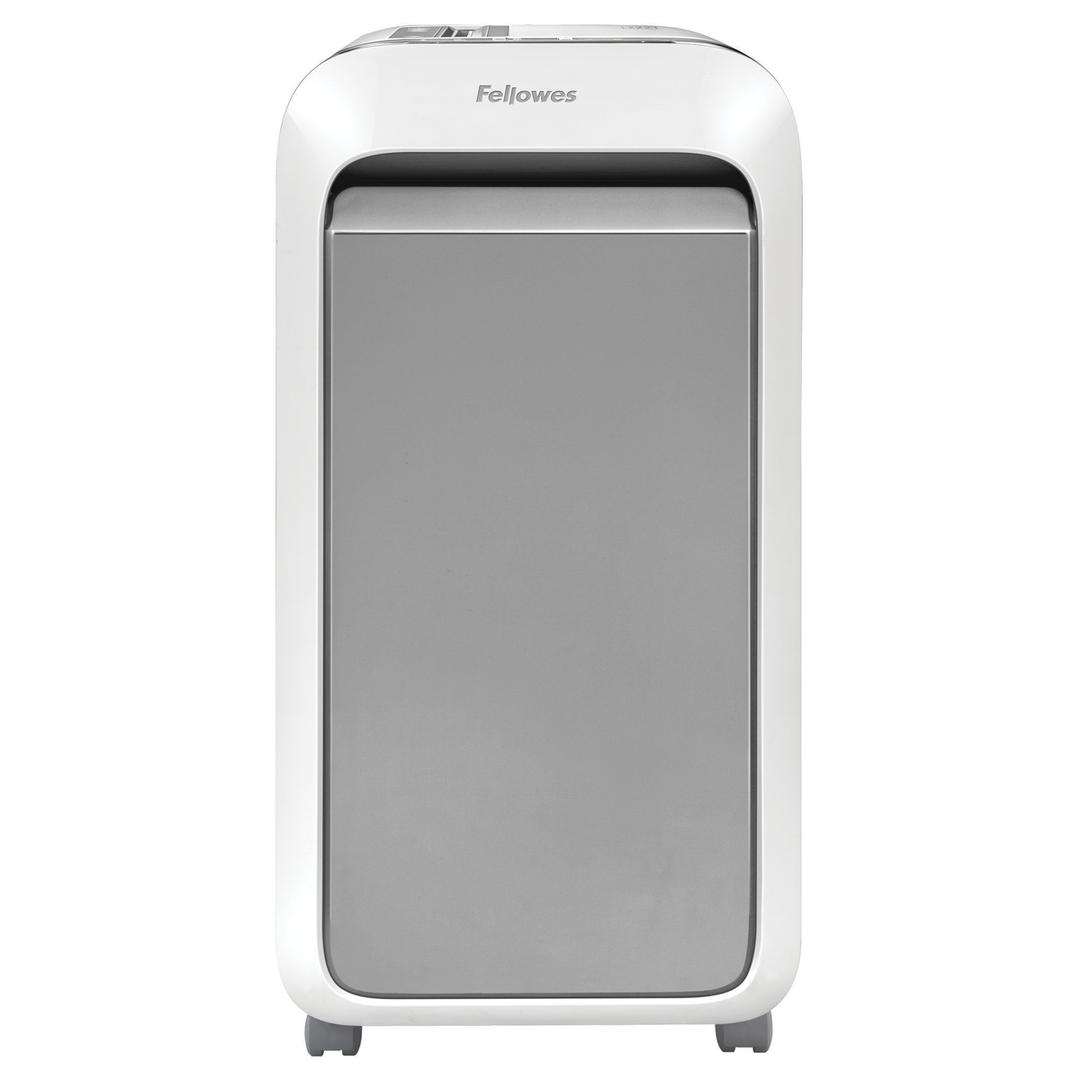 Destructeur de documents très confidentiels P5 Coupe croisée Powershred LX221 2 x 12 mm Blanc FELLOWES — Vue de face
