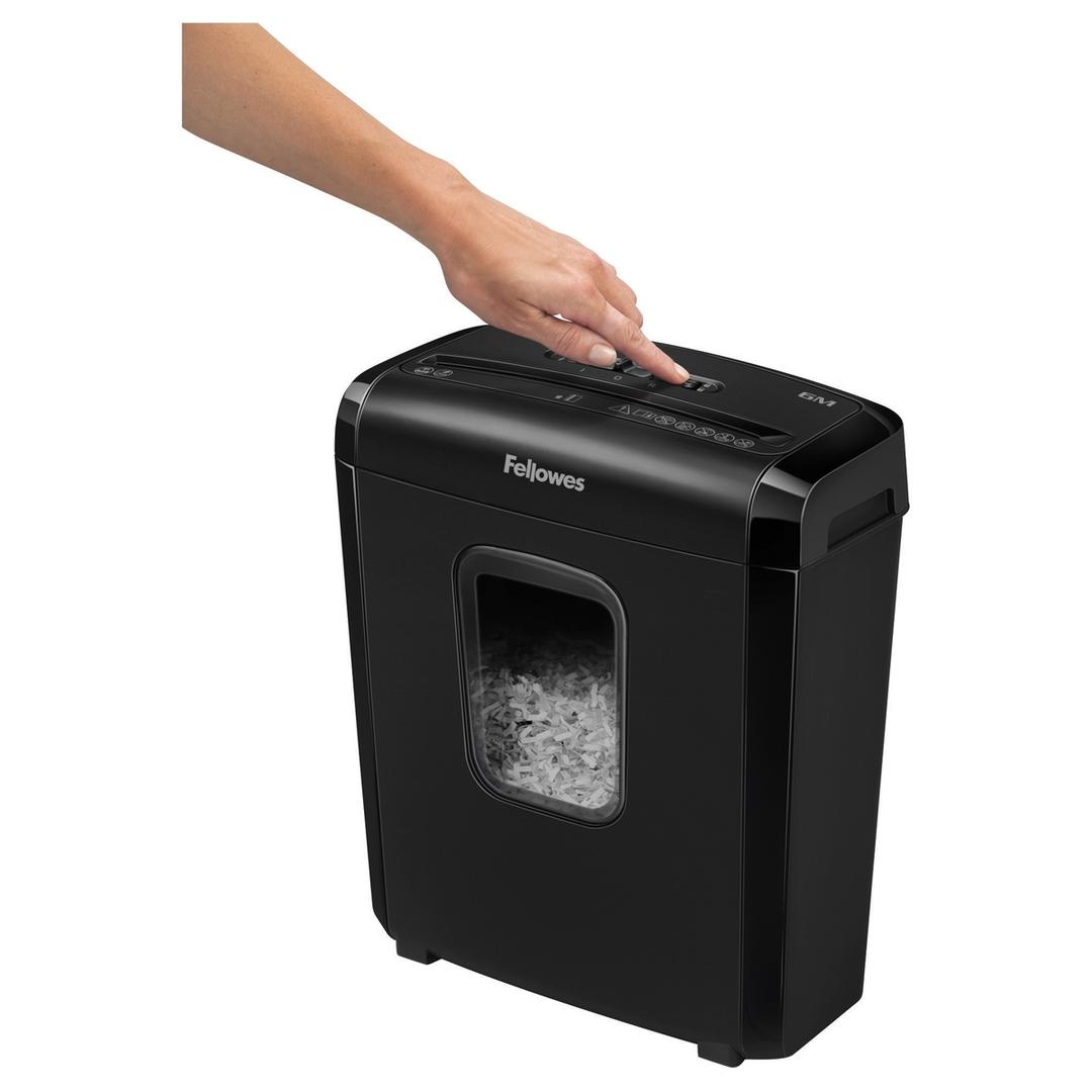 Destructeur de documents confidentiels P4 Coupe croisée Powershred 6M 4 x 12 mm FELLOWES — Safetyswitch