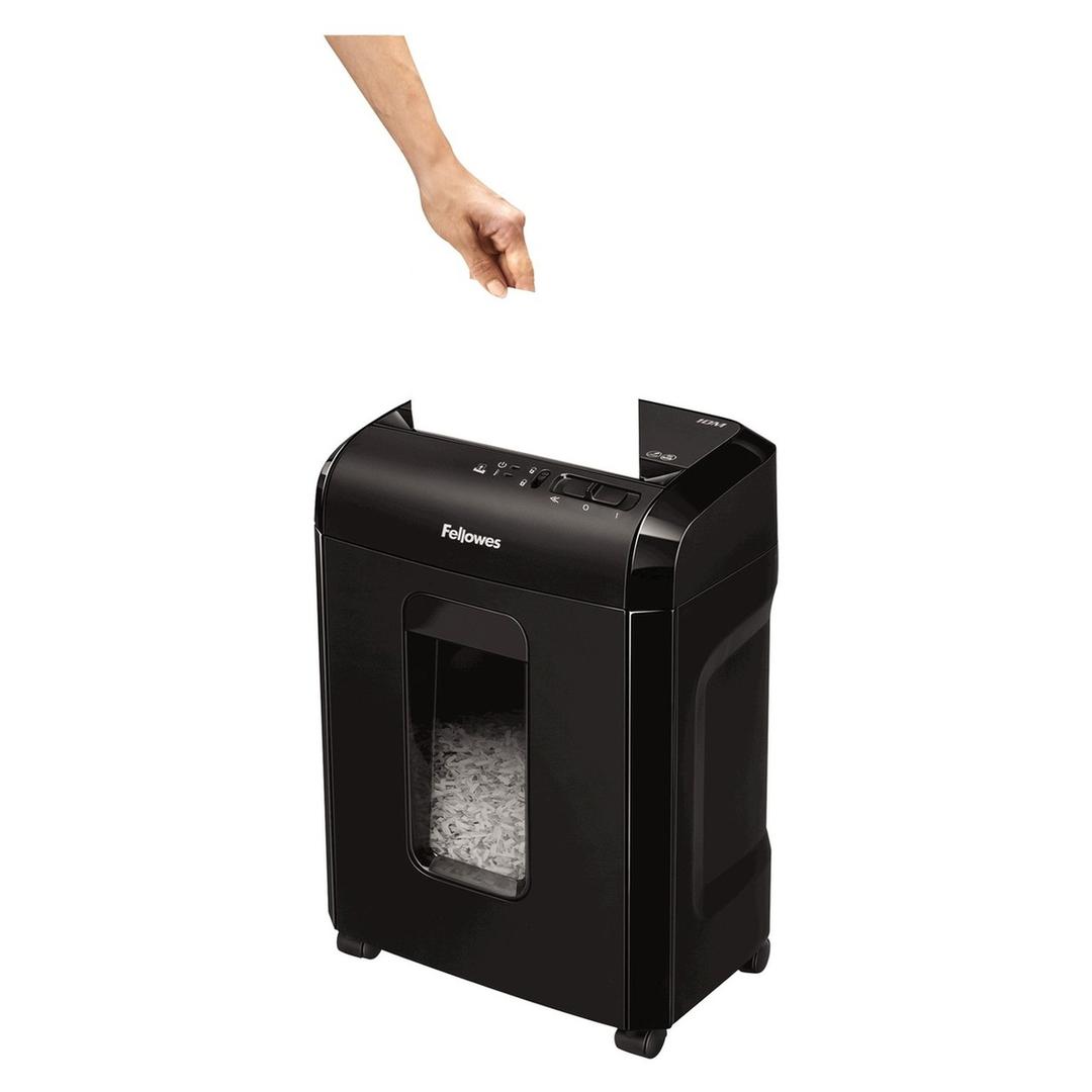 Destructeur de documents très confidentiels P5 Coupe croisée Powershred 10M 2 x 12 mm FELLOWES — Insertion papier