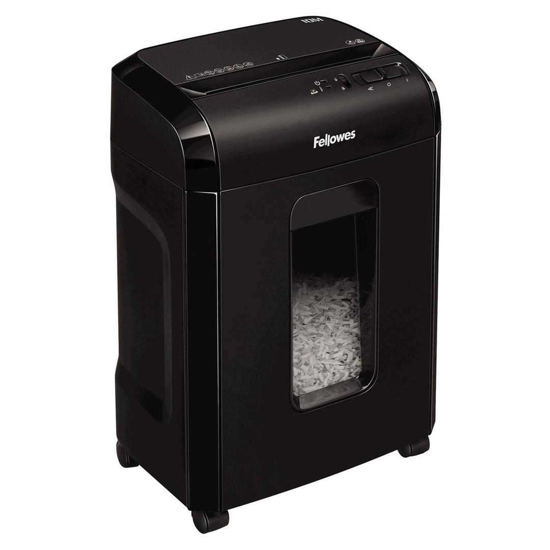 Destructeur de documents très confidentiels P5 Coupe croisée Powershred 10M 2 x 12 mm FELLOWES — Vue de droite