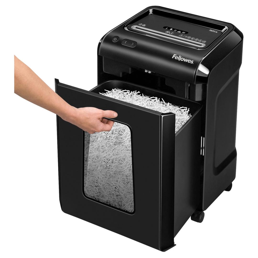 Destructeur de documents confidentiels P4 Coupe croisée Powershred 92CS 4 x 38 mm FELLOWES — Bac extractible