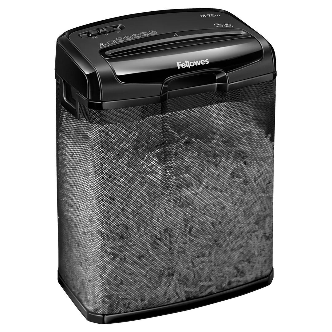 Destructeur de documents confidentiels P4 Coupe croisée Powershred M-7CM 4 x 35 mm FELLOWES — Vue de droite