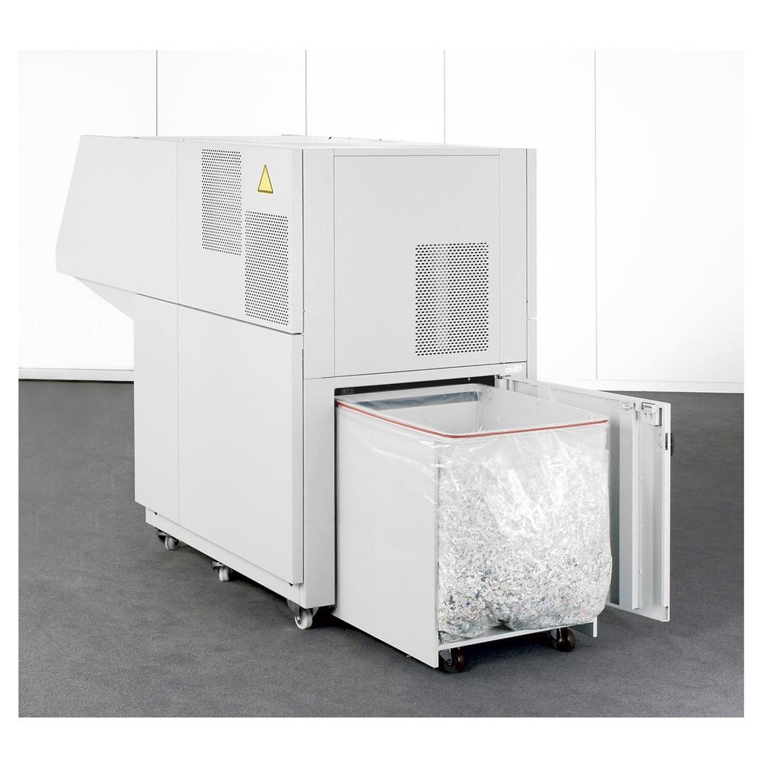Destructeur de documents P3 Coupe croisée Forte capacité 5009 C/C 6 X 50 mm IDEAL — Bac collecteur ouvert