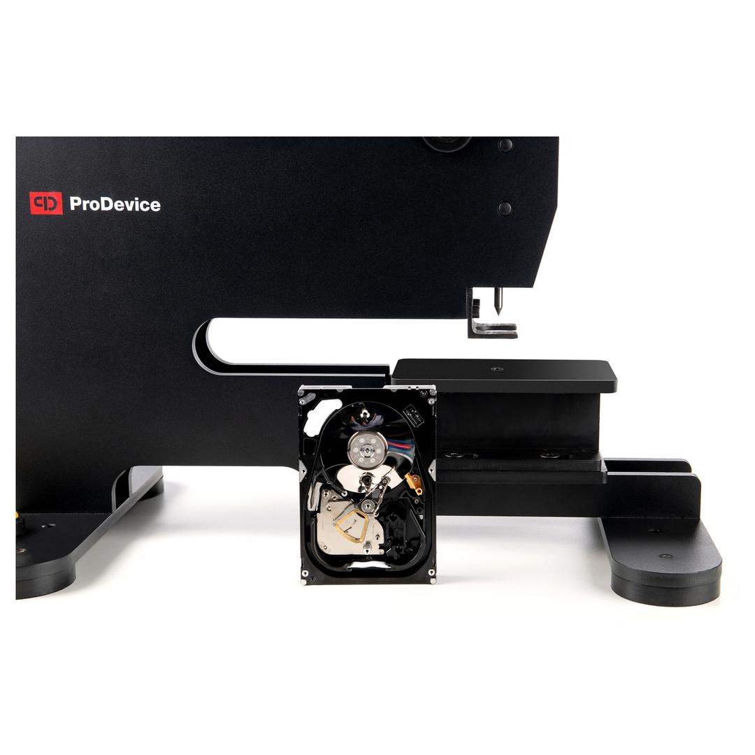 Destructeur MMD360+ Media Terminator PRODEVICE — Vue d'ensemble destruction disque dur