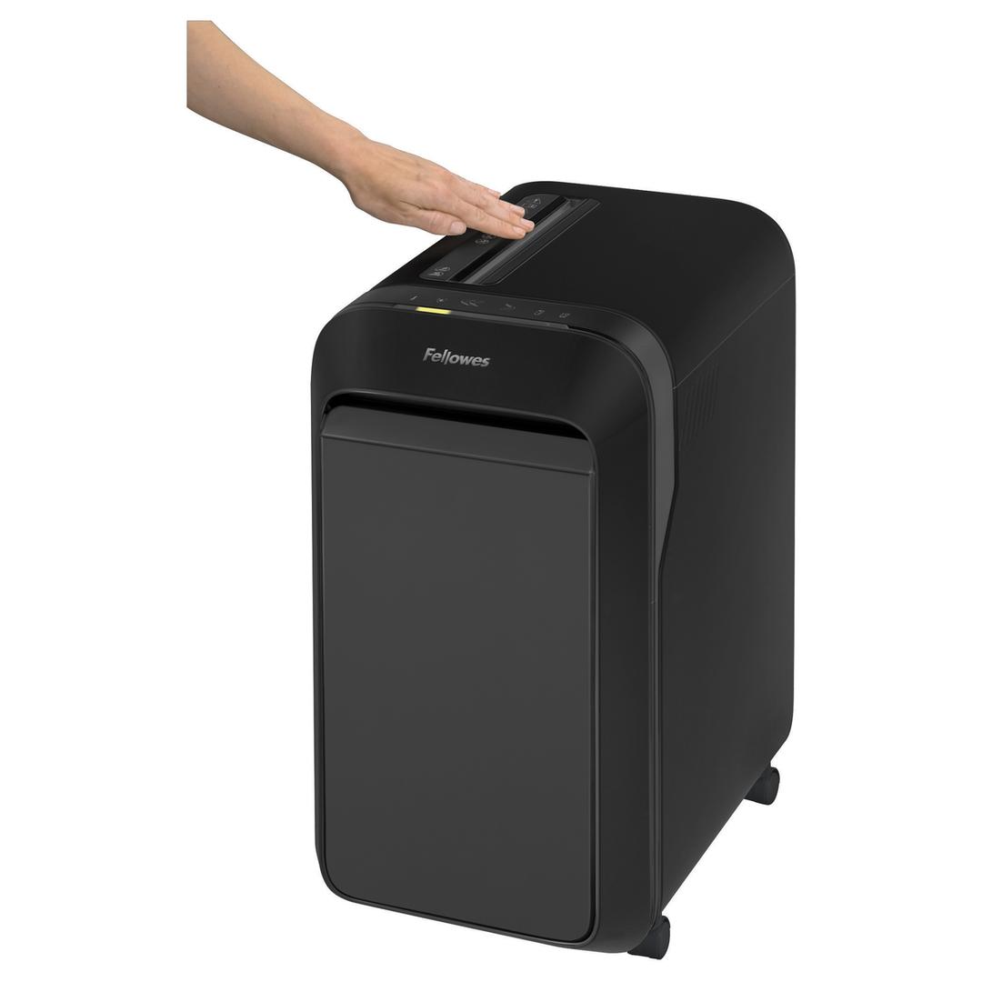 Destructeur de documents confidentiels P4 Coupe croisée Powershred LX220 Mini-Cut 4 x 12 mm FELLOWES — Safe sense