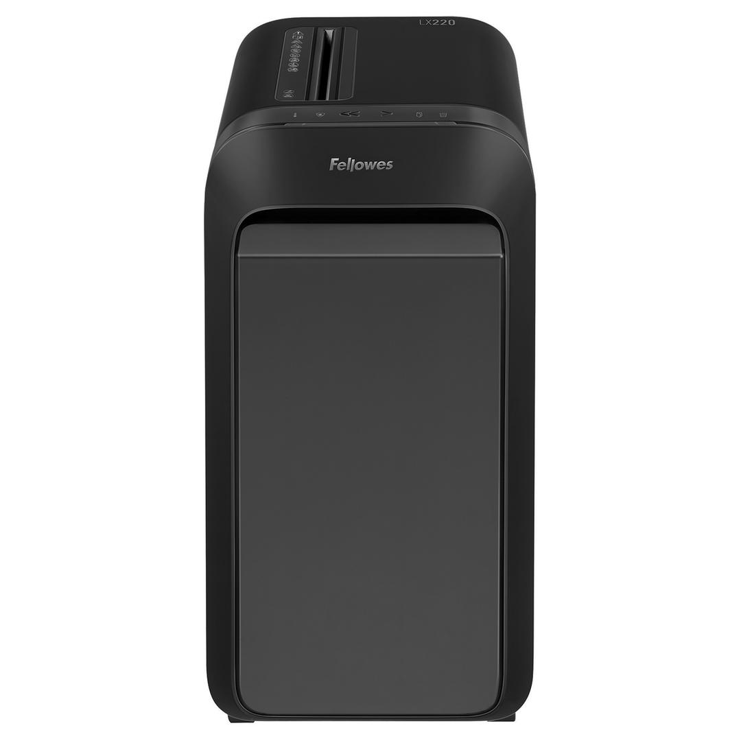 Destructeur de documents confidentiels P4 Coupe croisée Powershred LX220 Mini-Cut 4 x 12 mm FELLOWES — Vue de face