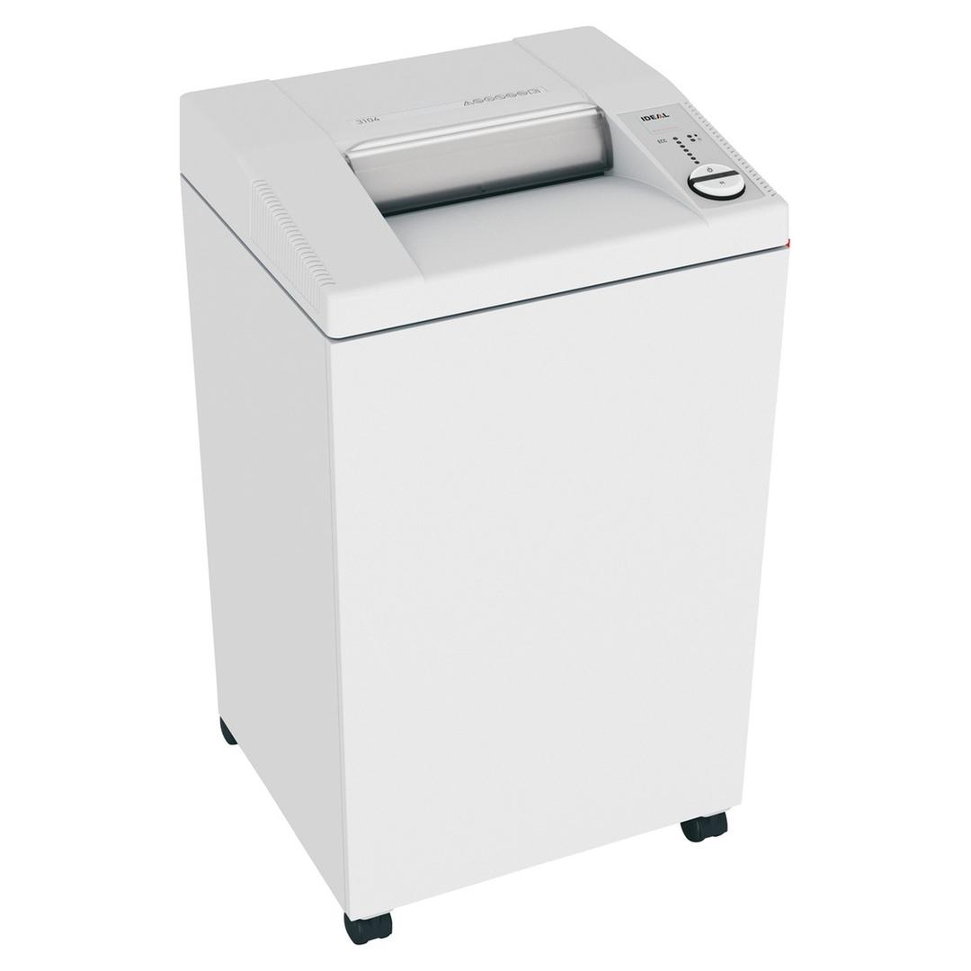 Destructeur de documents très confidentiels P5 Coupe croisée 3104 CC 2 x 15 mm équipé d'un huileur automatique IDEAL — Vue de droite
